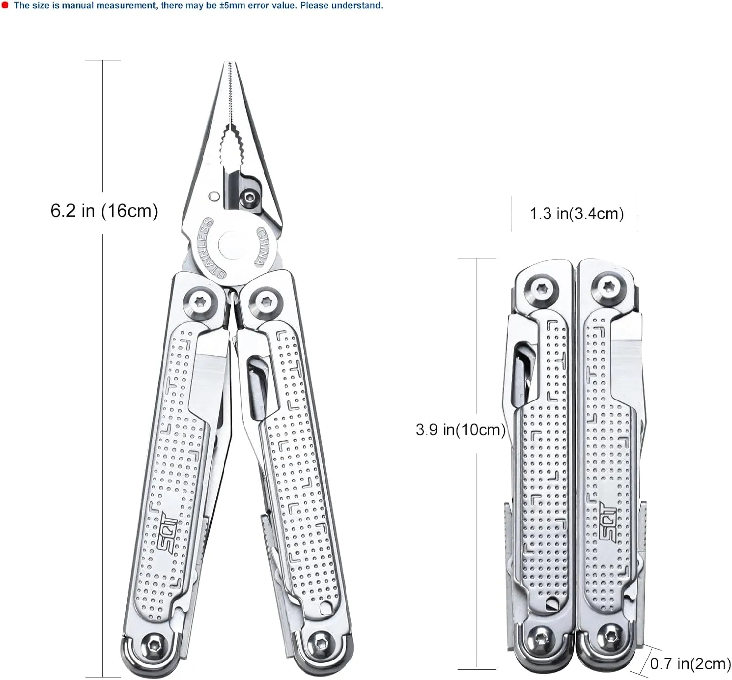 SQT2048 20-in-1 Multitool, Foldable & Self-Locking, Professional Tool for DIY, Home Repairs, Outdoor Camping – Must-Have Gifts for Men, Compact, Durable, All-in-One Tool for Every Task