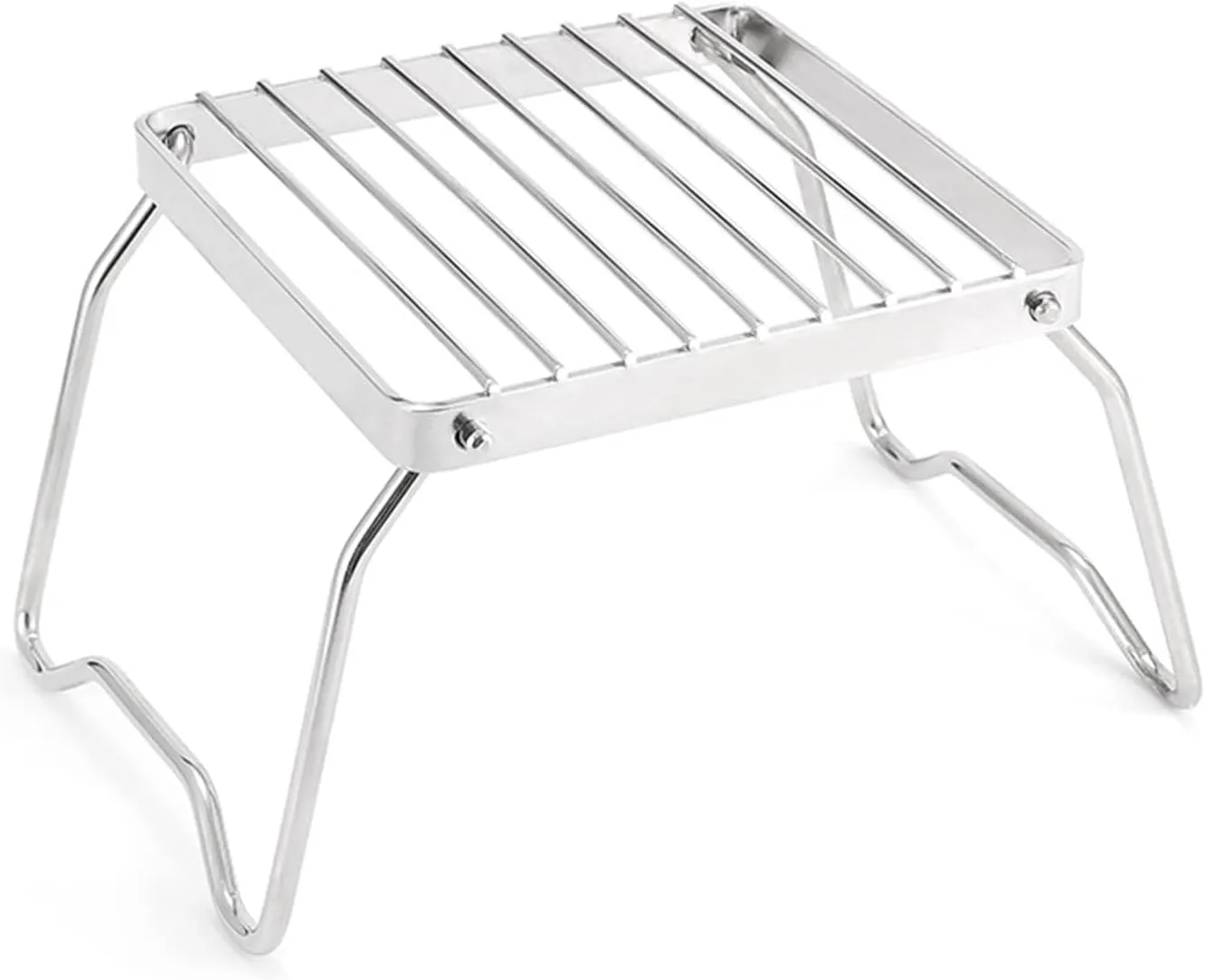 Stainless BBQ Grills Net With Foldable Legs Grills Grate Barbecue Gridirons For Camping Hiking Outdoors