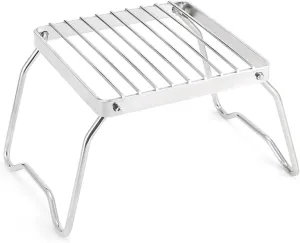 Stainless BBQ Grills Net With Foldable Legs Grills Grate Barbecue Gridirons For Camping Hiking Outdoors