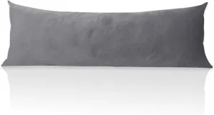 StangH Grey Body Pillow Cover, Body Pillowcase for Adults Pregnant Women, Luxury Soft Velvet Pillowcase Cover with Hidden Zipper Closure for Sofa/Couch/Bed Decorative, 20x54 inches, 1 Pc