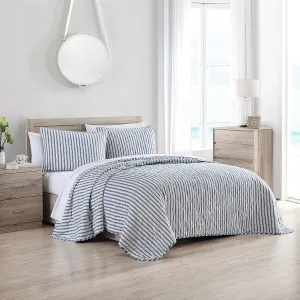 Stone Cottage - Twin Quilt Set, Reversible Cotton Bedding with Matching Sham, Ideal Bedding Set (Willow Way Indigo, Twin)