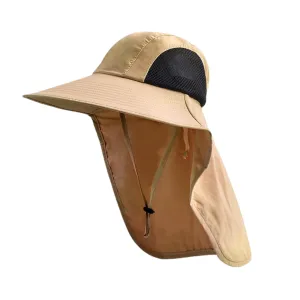 Sun Hat for Men Women with Neck Flap,UPF 50  UV Protective Hiking Fishing Hats