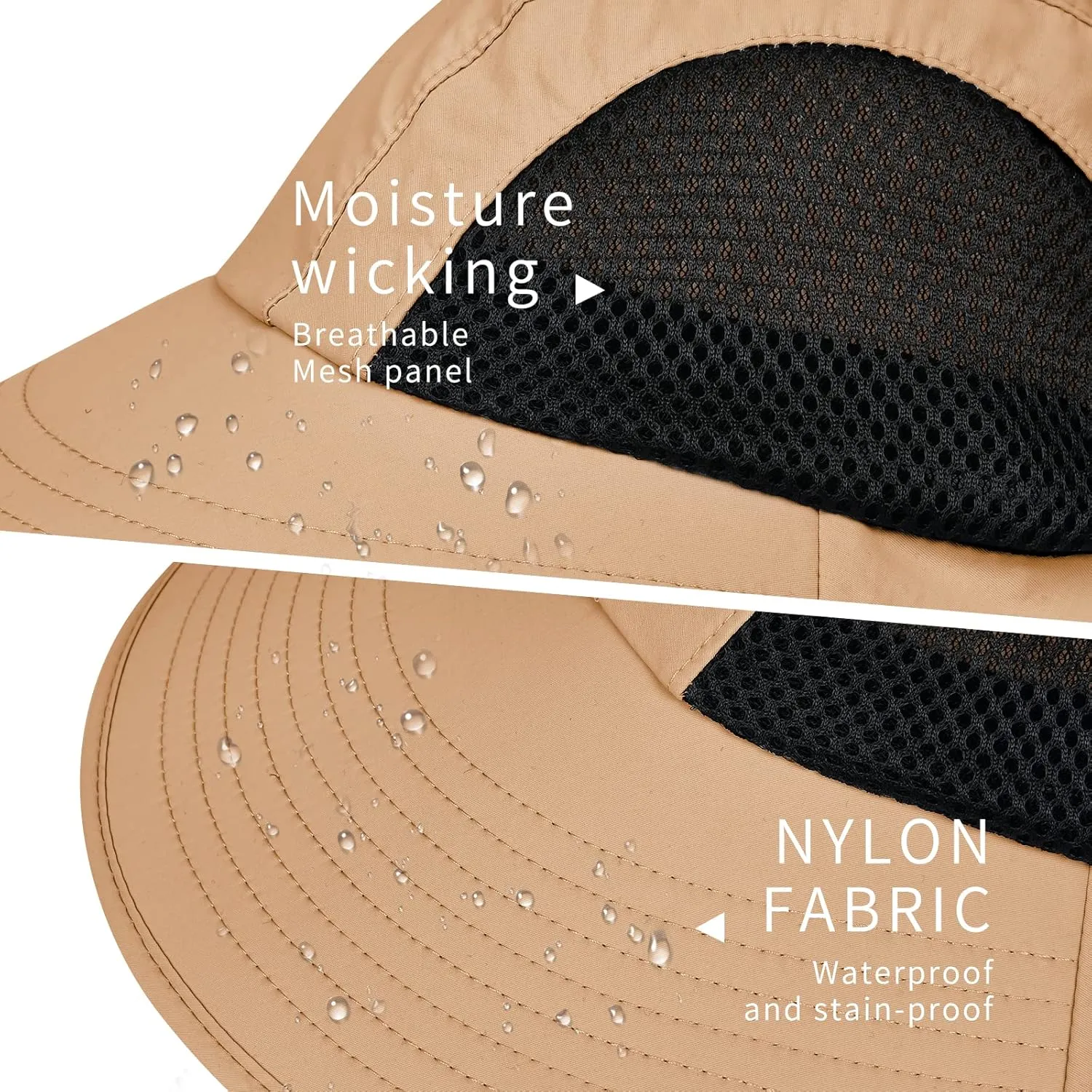 Sun Hat for Men Women with Neck Flap,UPF 50  UV Protective Hiking Fishing Hats