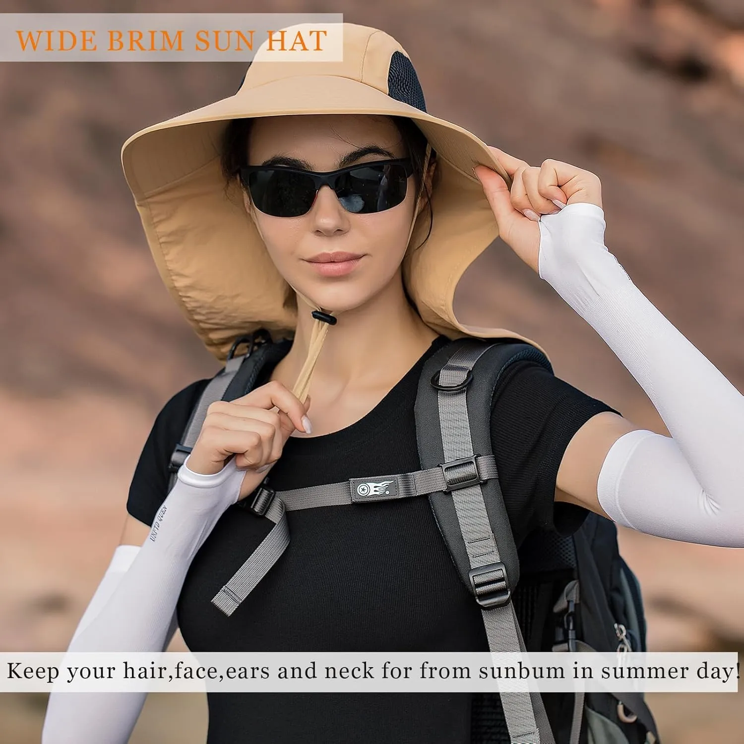 Sun Hat for Men Women with Neck Flap,UPF 50  UV Protective Hiking Fishing Hats