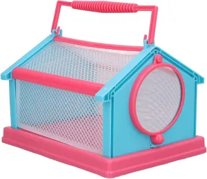 SUNGOOYUE Critter Cage, Box Portable Handle Breathable Ventilated Cover Bug Catchers Observation for Exploration