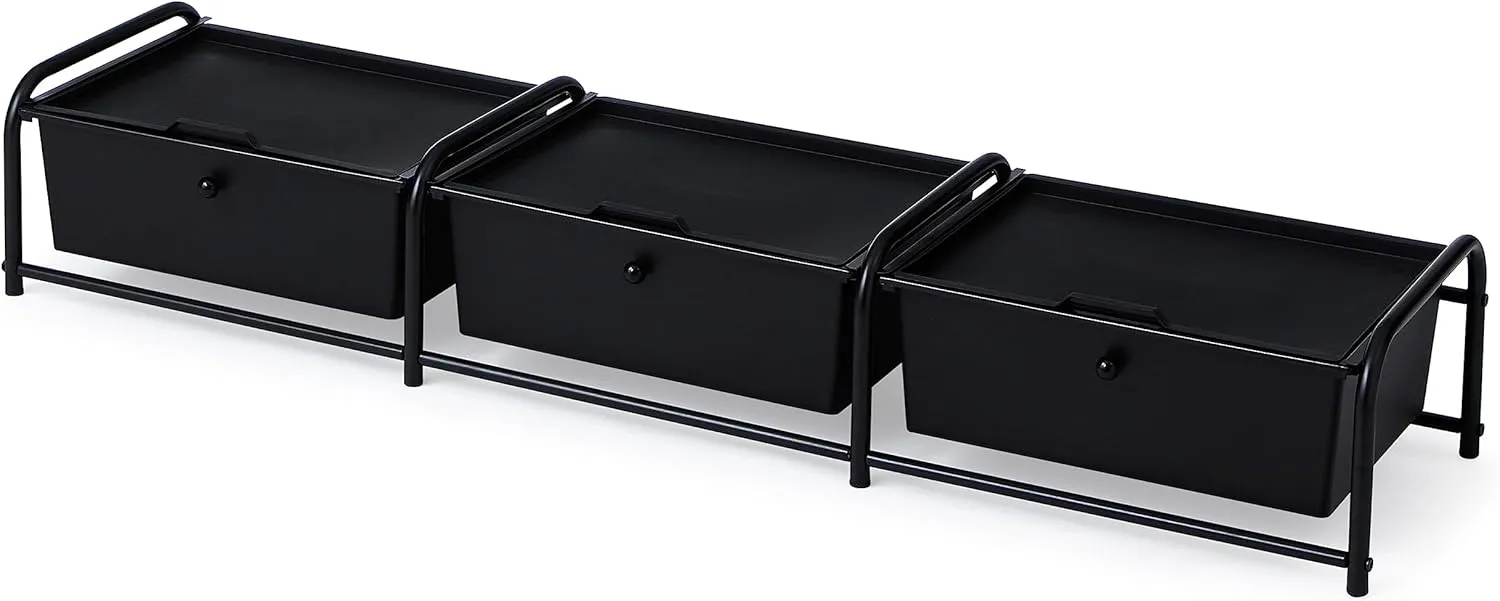 Suprima® Underbed Storage - Lidded 3 Section - Black