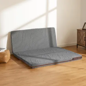 Sweetnight Trifolding Mattress with Storage Bag - 4 Inch Grey Twin XL Size Memory Foam Mattress with Washable Cover | Foldable Memory Foam Topper Portable for RV, Travel, Guest Bed