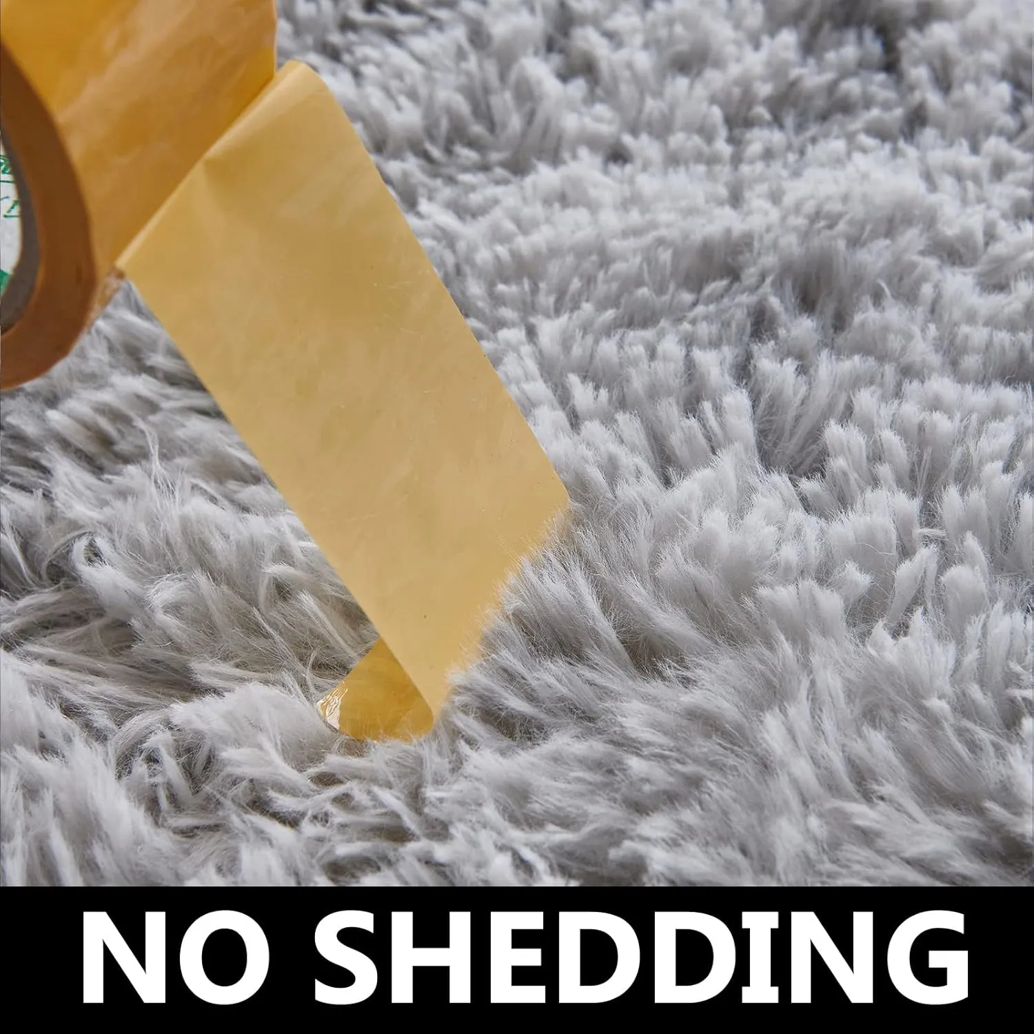 TABAYON Shag Area Rug, 4'x6' Tie-Dyed Light Grey Indoor Ultra Soft Plush Rugs for Living Room, Non-Skid Modern Nursery Faux Fur Rugs for Home Decor