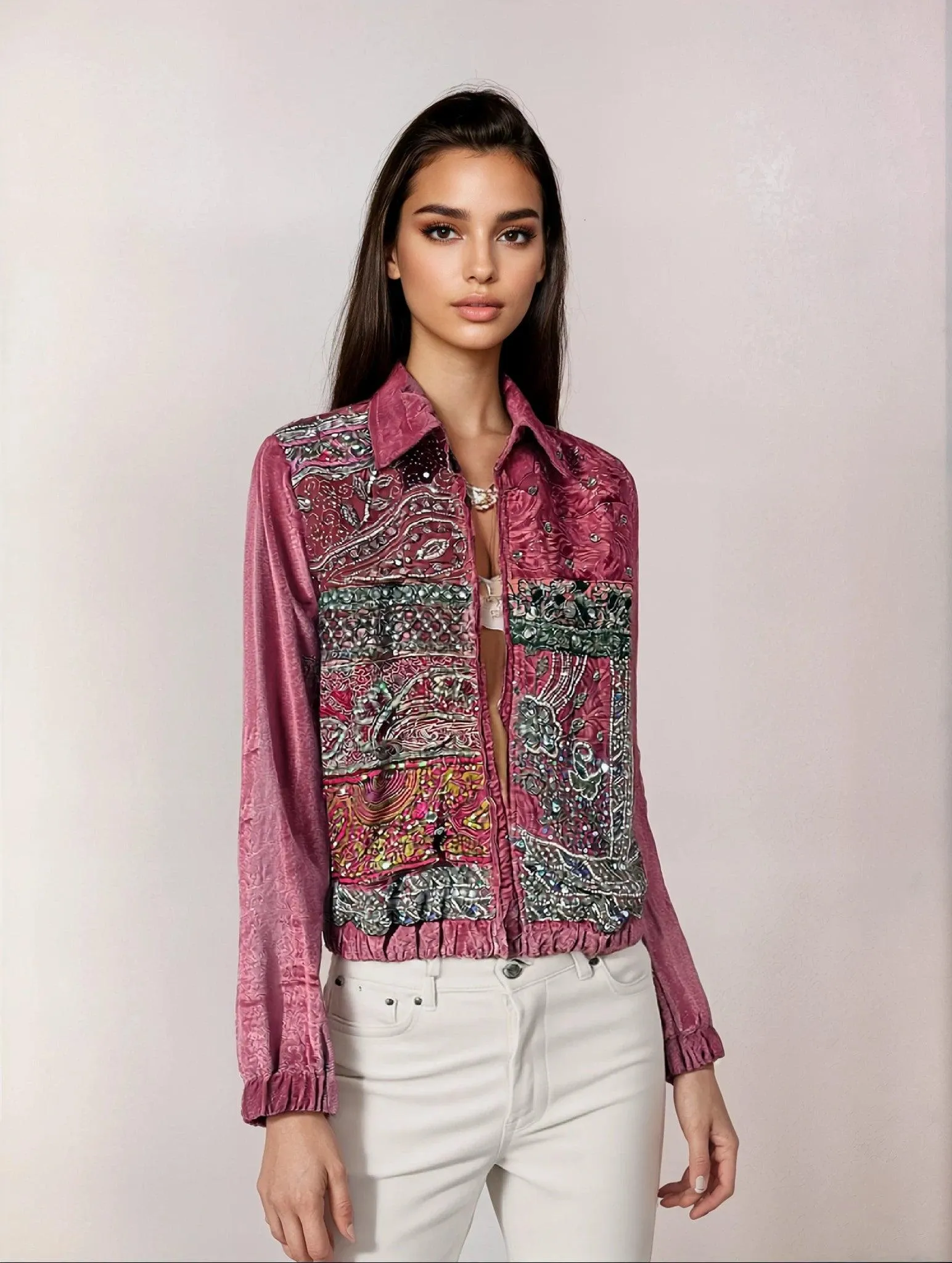 ‘Taj’ Velvet  Embellished Jacket