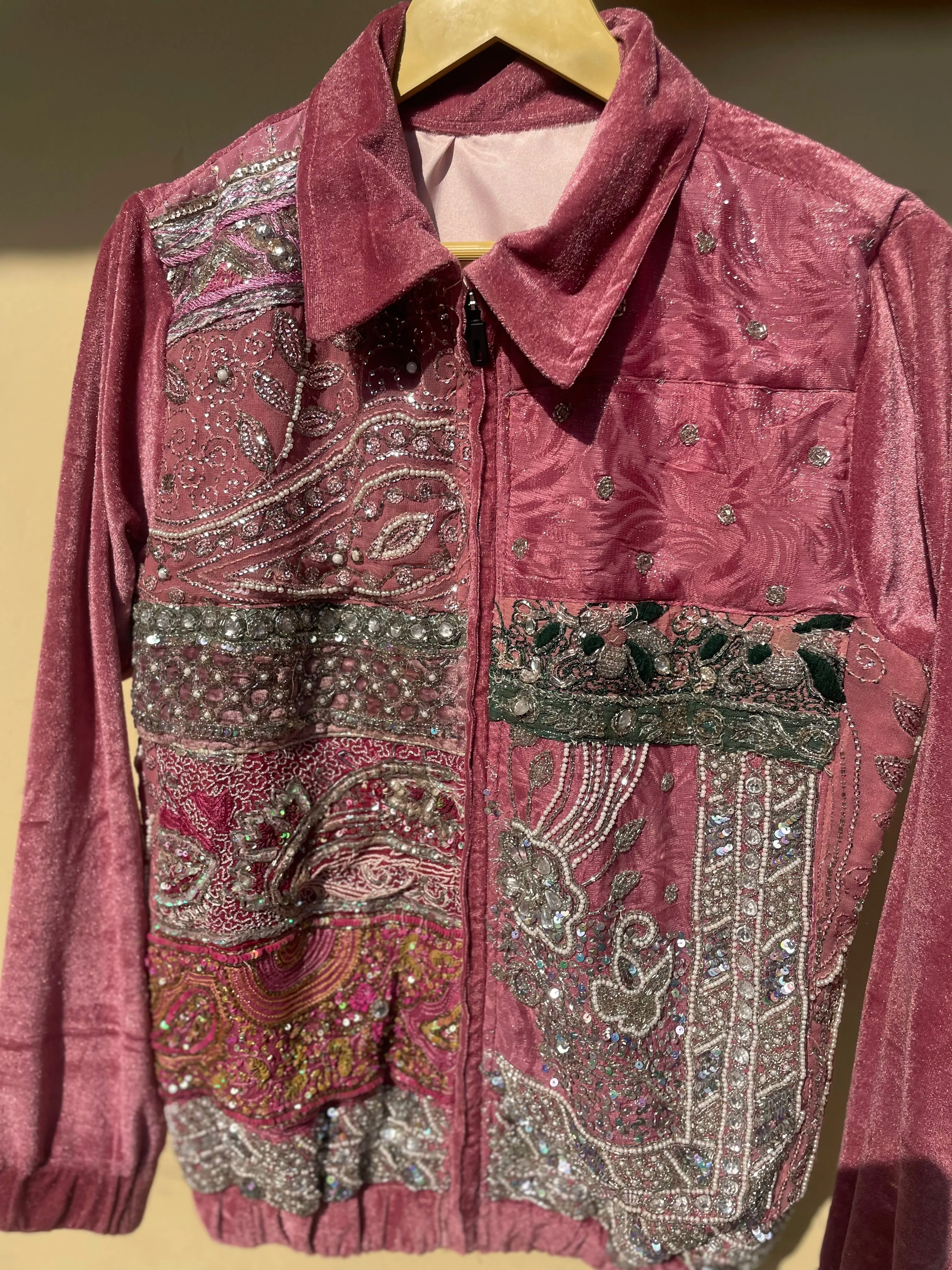 ‘Taj’ Velvet  Embellished Jacket