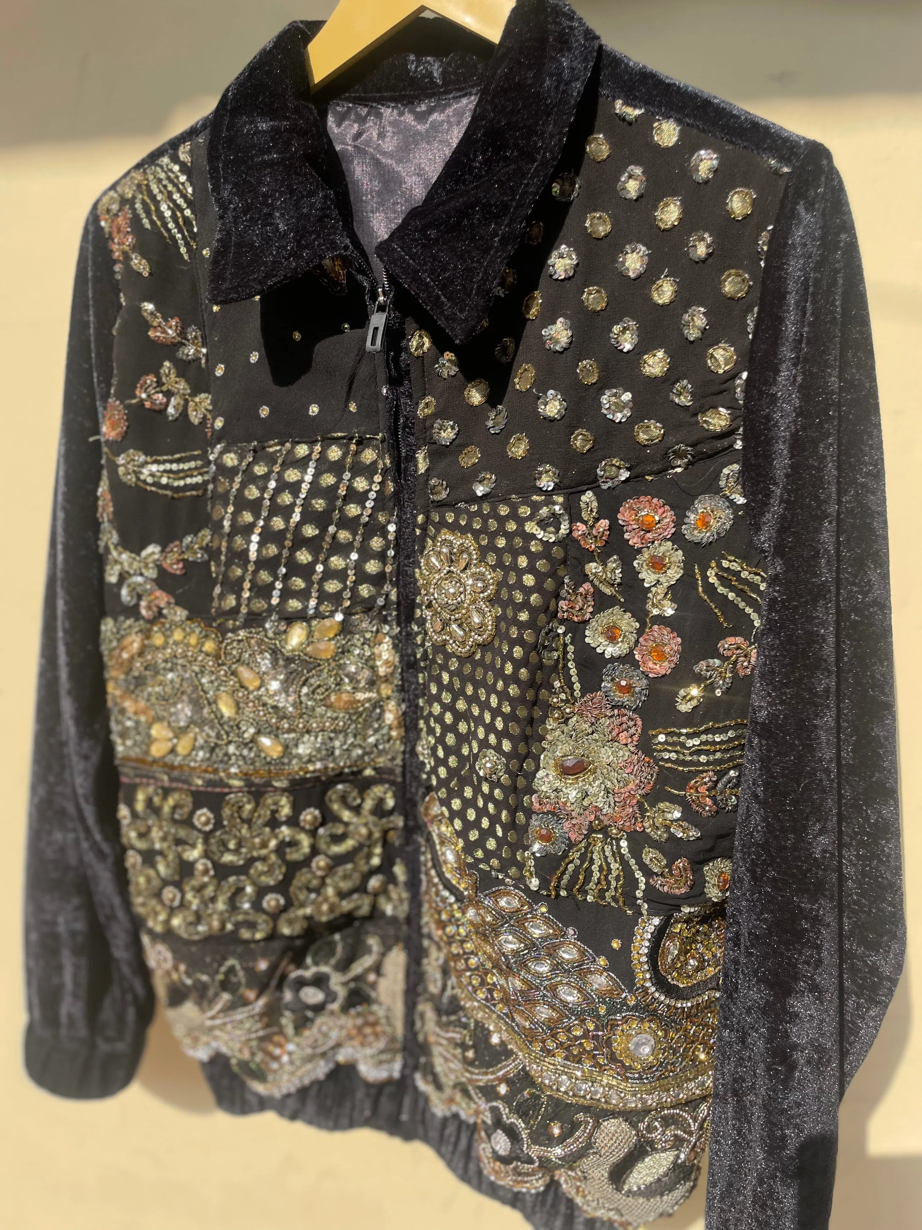 ‘Taj’ Velvet  Embellished Jacket
