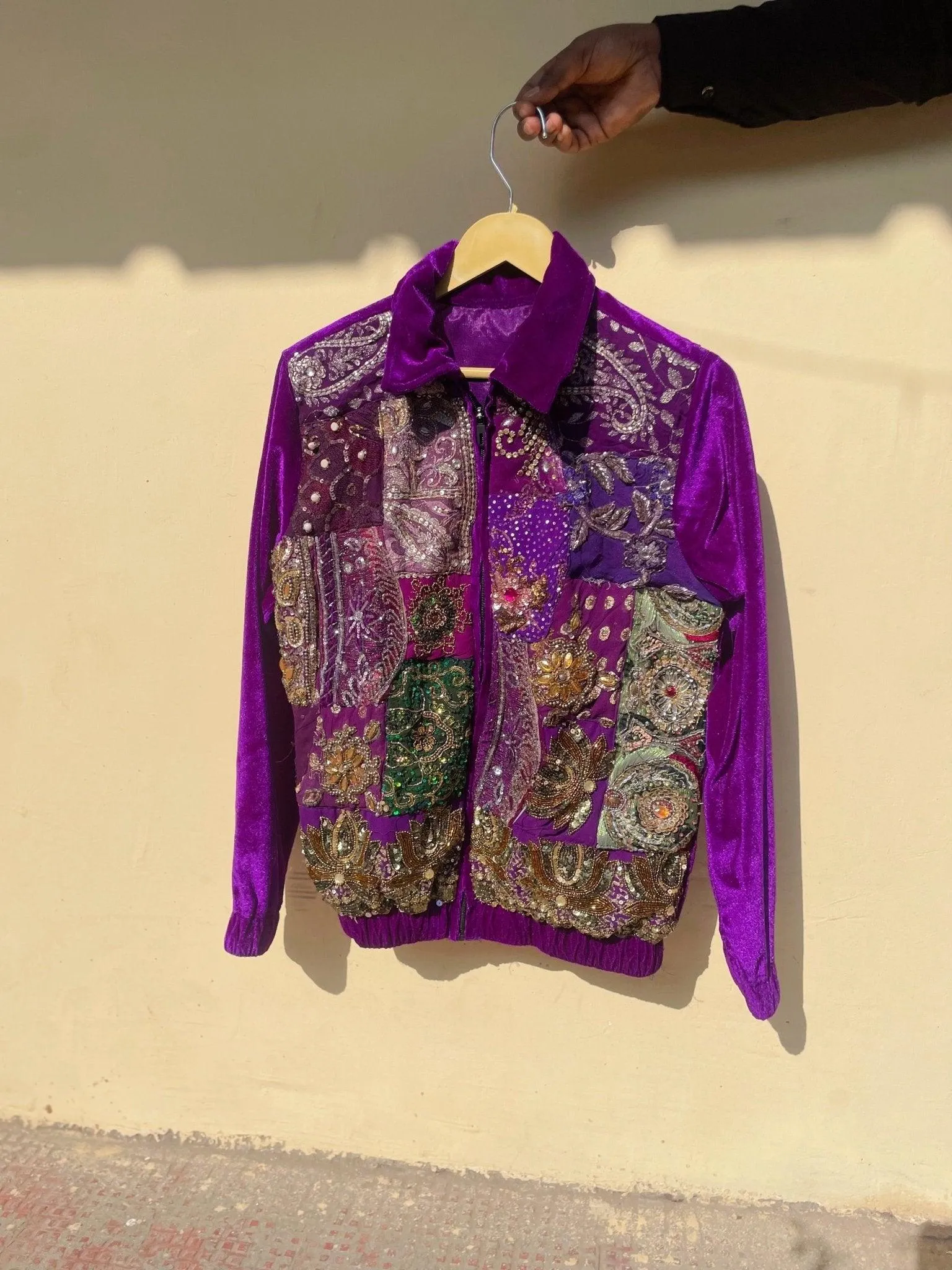 ‘Taj’ Velvet  Embellished Jacket