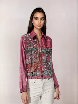 ‘Taj’ Velvet  Embellished Jacket