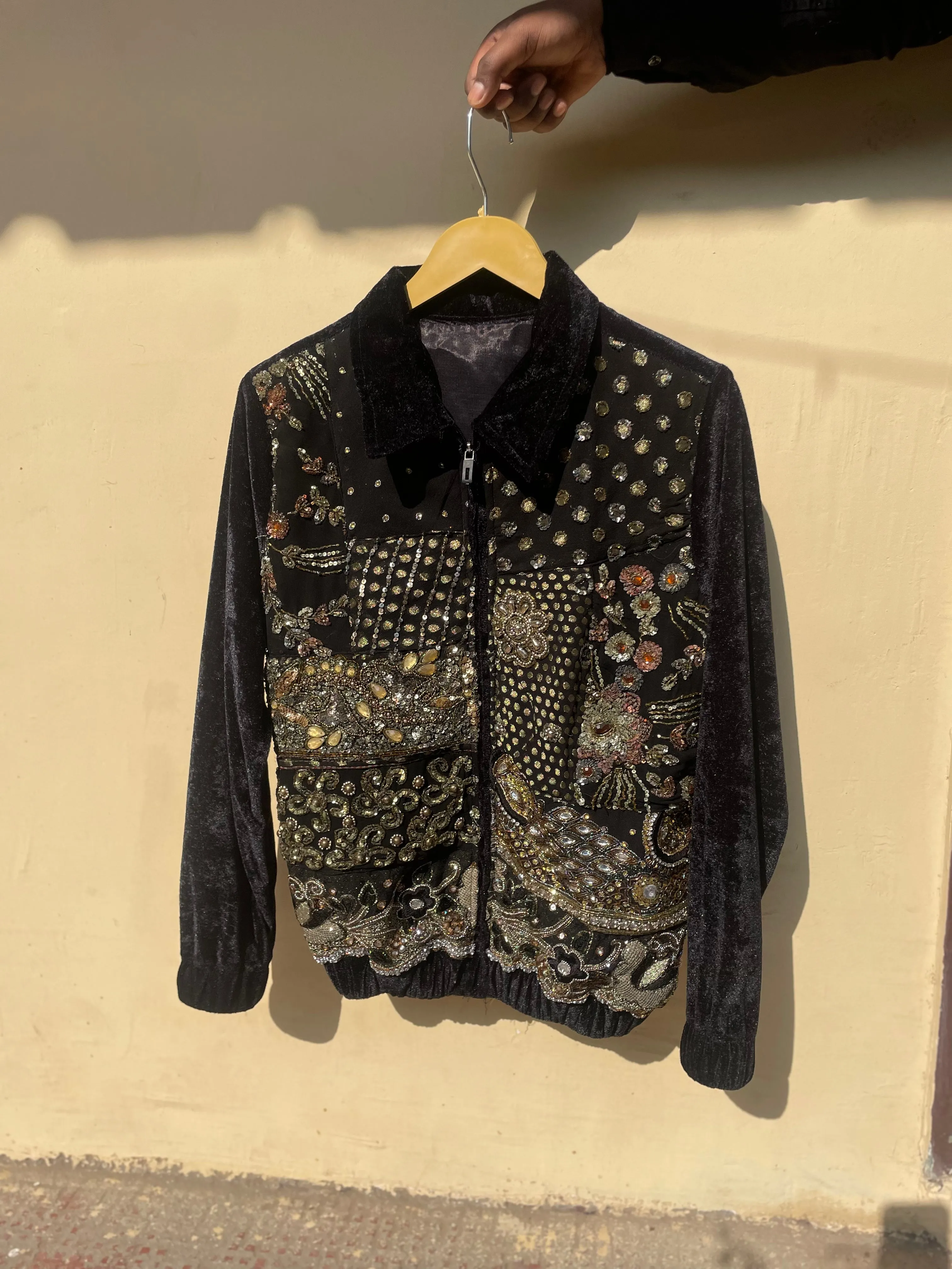 ‘Taj’ Velvet  Embellished Jacket