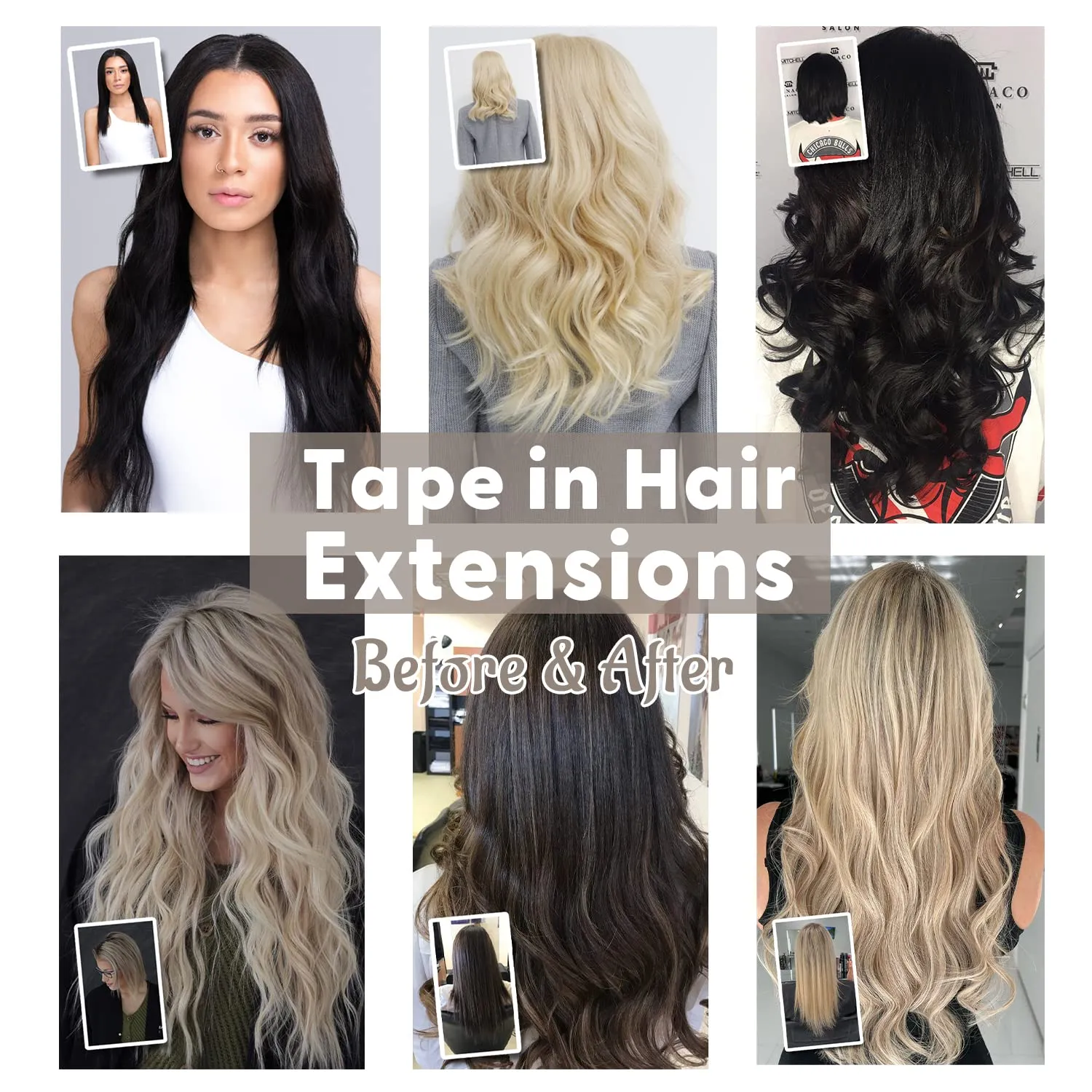 Tape in Human Hair Extensions, Remy Seamless, Chocolate Brown(#4) Straight, Silky & Thick, 14 Inch, 20pcs 40g, Easy to Install, Real Human Hair
