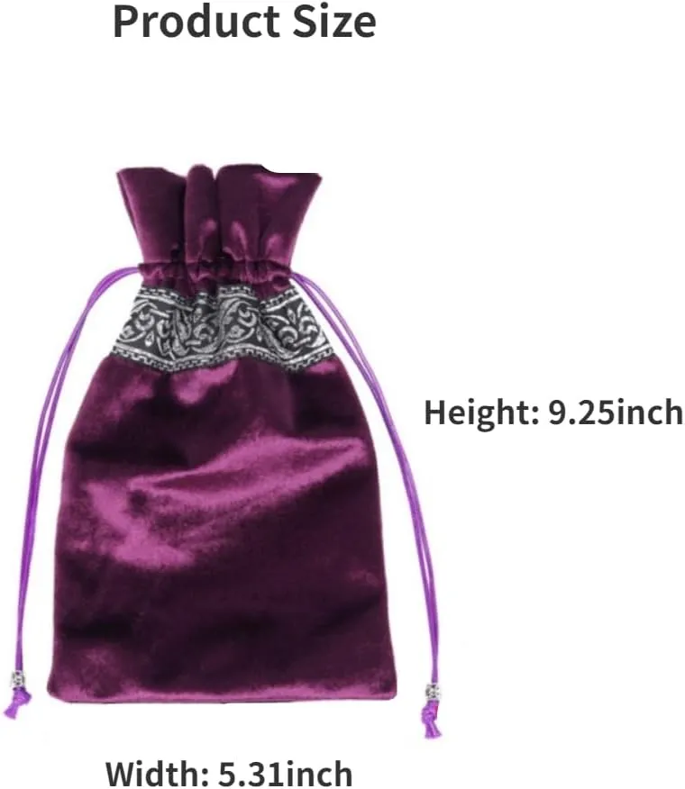 Tarot Tablecloth Embroidered Horoscope Square Divination with Bag Tarot Cloth Tarot Tablecloth and Bag Set (Pink)