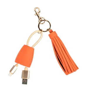Tassel Keychain w/ Universal Chargin Cable