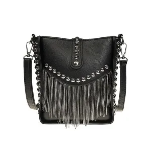 Tassel Shoulder Rivet Bag