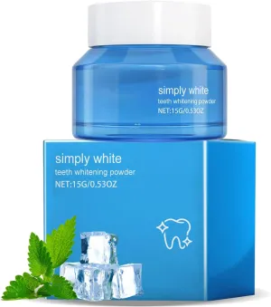 Teeth Whitening Deluxe Powder, Stain Removal, No Sensitivity, Mint Flavor - 1 Pack