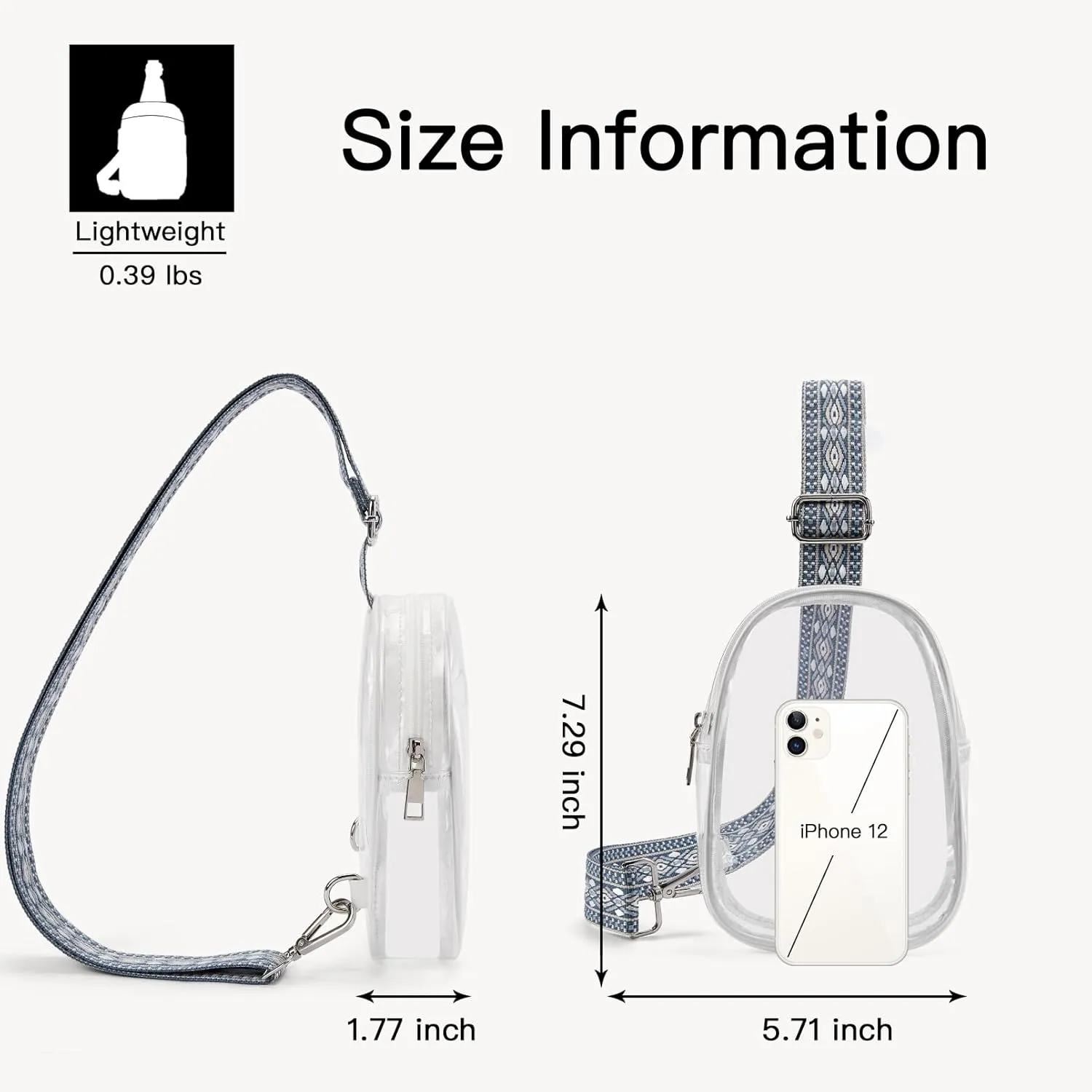 Telena Clear Bag for Stadium Events Women's Clear Purses for Women Stadium Crossbody Bag