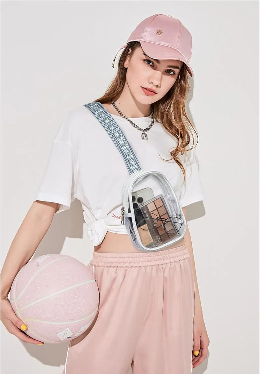 Telena Clear Bag for Stadium Events Women's Clear Purses for Women Stadium Crossbody Bag