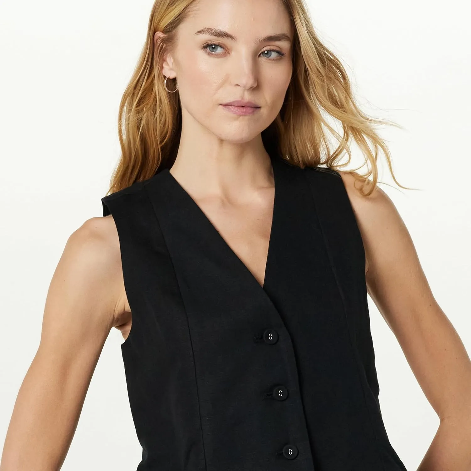 The Drop Women's ESMA Linen Vest