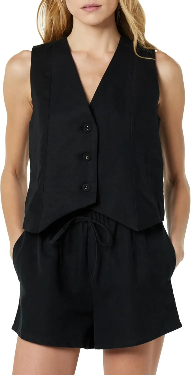 The Drop Women's ESMA Linen Vest
