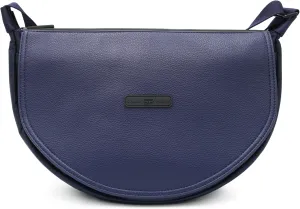The Lowkey Crossbody smell proof Bag – Unisex Lightweight Water-proof Sling Bag with Wide Shoulder Strap for men, women, Chest Bag Pocket, tablet bag, Travel, Fashion, leather blue & Everyday Use