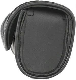 The Nekid Cow |Black Leather Motorcycle Windshield Bag with Strong Closure- Premium Synthetic Leather Reinforced Perfect for Riding Accessory (TwistLock)