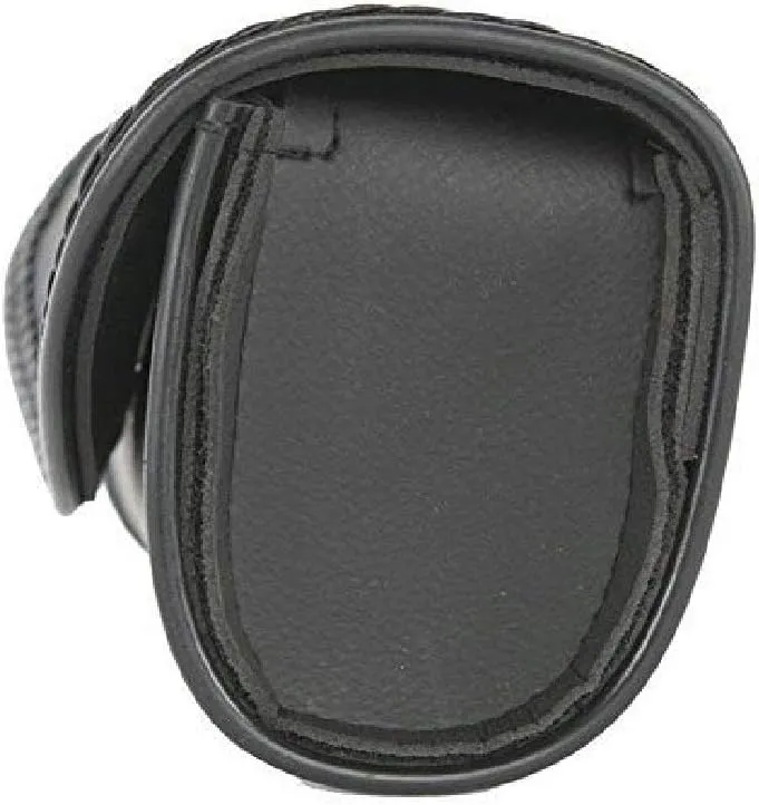 The Nekid Cow |Black Leather Motorcycle Windshield Bag with Strong Closure- Premium Synthetic Leather Reinforced Perfect for Riding Accessory (TwistLock)