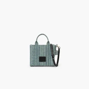 The Washed Monogram Denim Crossbody Tote Bag in Sun Faded Denim