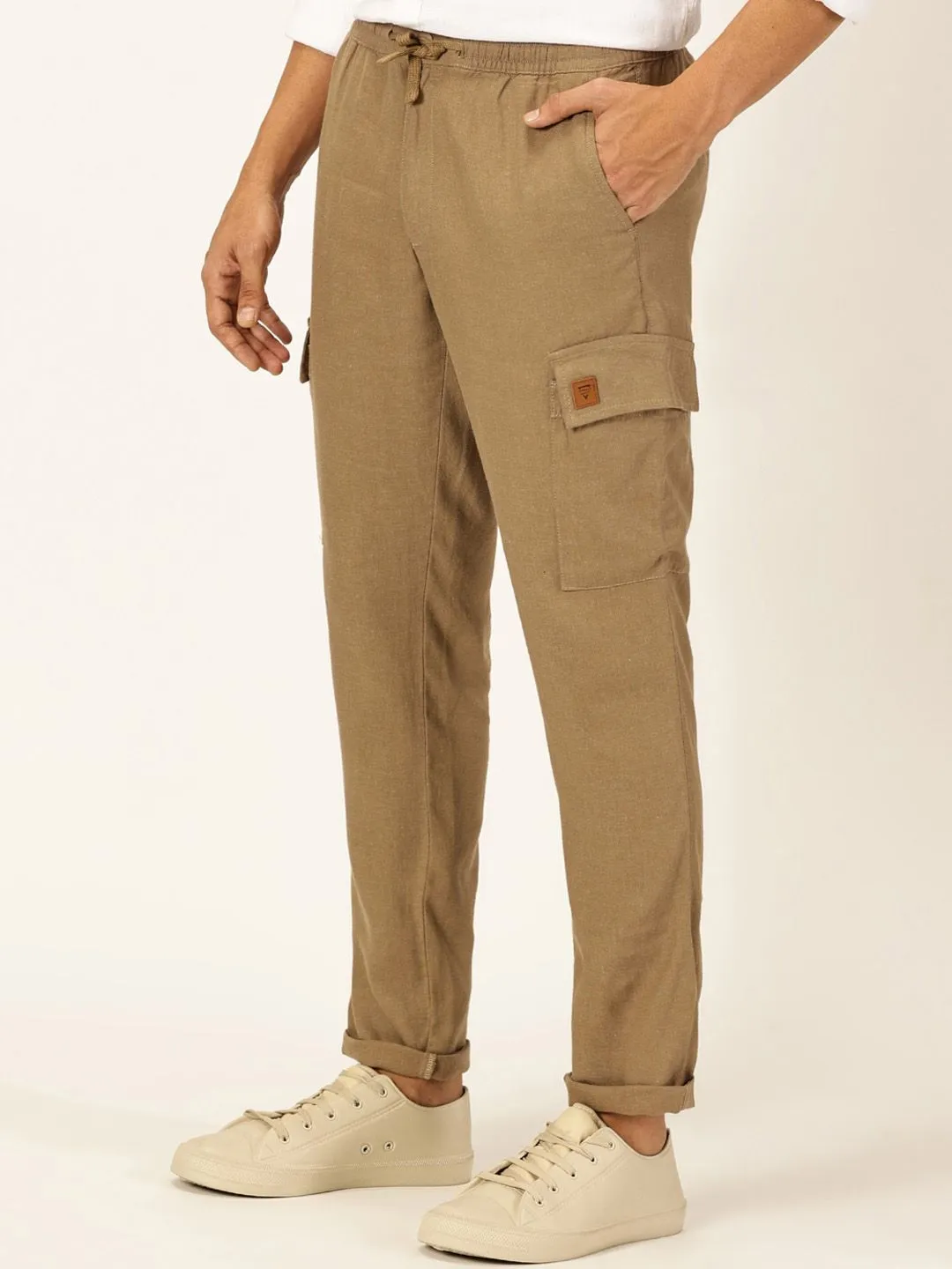 Thomas Scott Men Classic Cotton Linen Casual Trouser