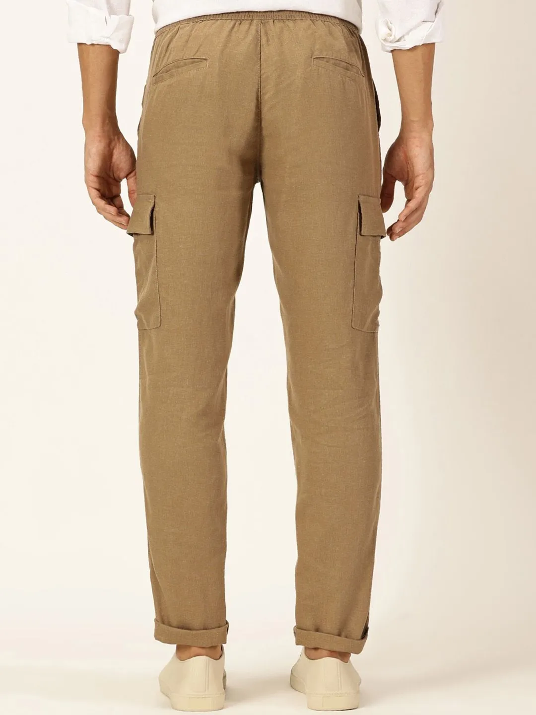 Thomas Scott Men Classic Cotton Linen Casual Trouser