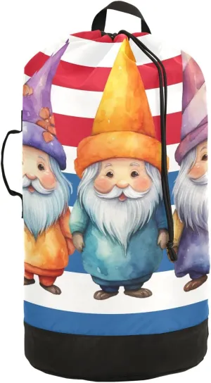 Three Dwarfs Laundry Backpack Bag with Drawstring Closure Waterproof Laundry Bag Laundry Hamper Clothes Storage for Travel Laundromat Apartment