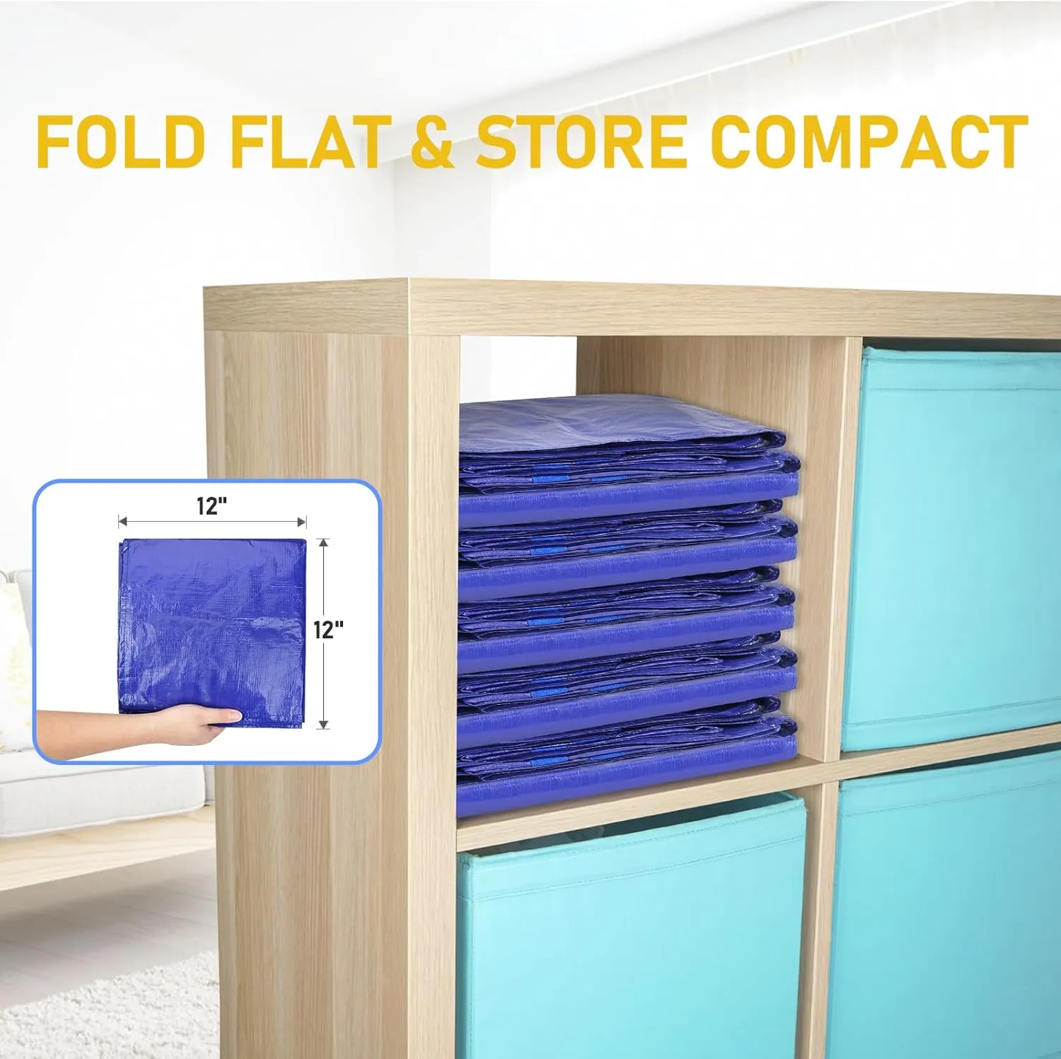TICONN 6 Pack Extra Large Moving Bags with Zippers & Carrying Handles, Heavy-Duty Storage Tote Moving Boxes for Space Saving (6 PK, 75 Gallon)