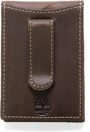 Timberland Men's Slim Leather Front Pocket Credit Card Holder Wallet
