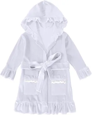 Toddler Girls Long Sleeve New Christmas Bathrobe Velvet Sleepdress Leisure Wear For Kids Babys Baby Stuff Clothes