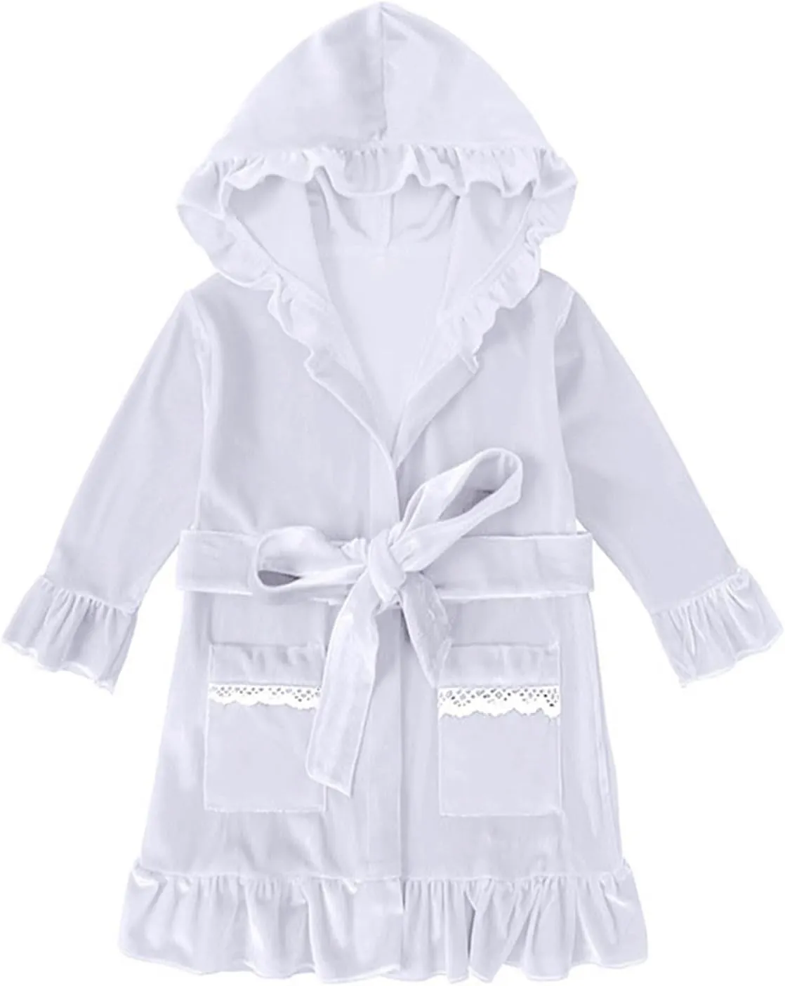 Toddler Girls Long Sleeve New Christmas Bathrobe Velvet Sleepdress Leisure Wear For Kids Babys Baby Stuff Clothes
