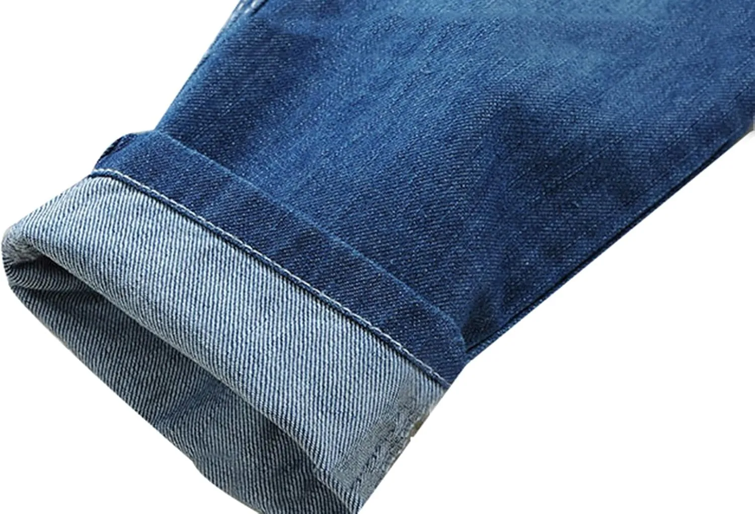 Toddler Kid Boy Elastic Mid Waist Washed Full Length Straight Pants Denim Jeans
