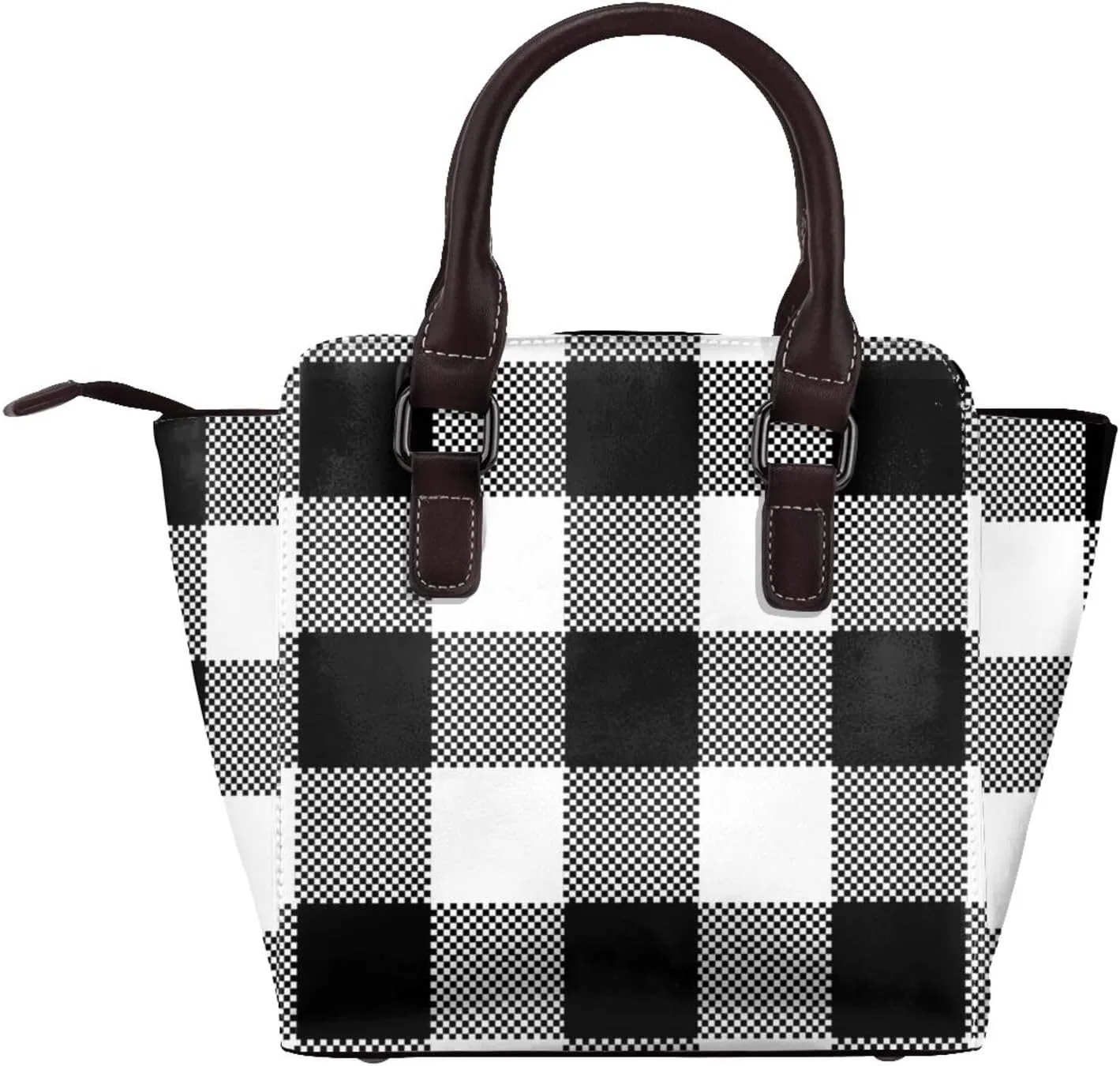 Tote Handbag for Women Faux Leather Shoulder Bag with Studded PU Leather Zipper Bag for Travel Work