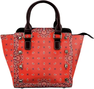 Tote Handbag for Women Faux Leather Shoulder Bag with Studded PU Leather Zipper Bag for Travel Work
