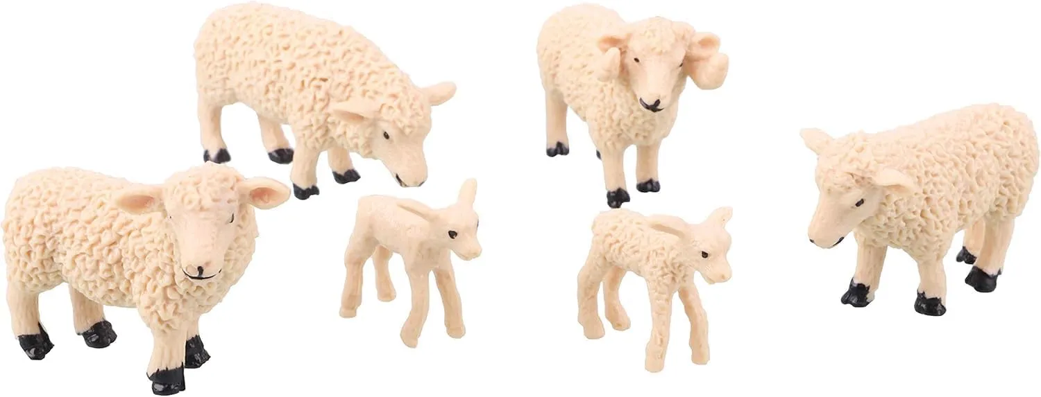 Toyland® 1:32 Scale Farmyard Animals Set - The Farm Collection - Collectable Farmyard Animals (18 Piece Cows, Pigs & Sheep)
