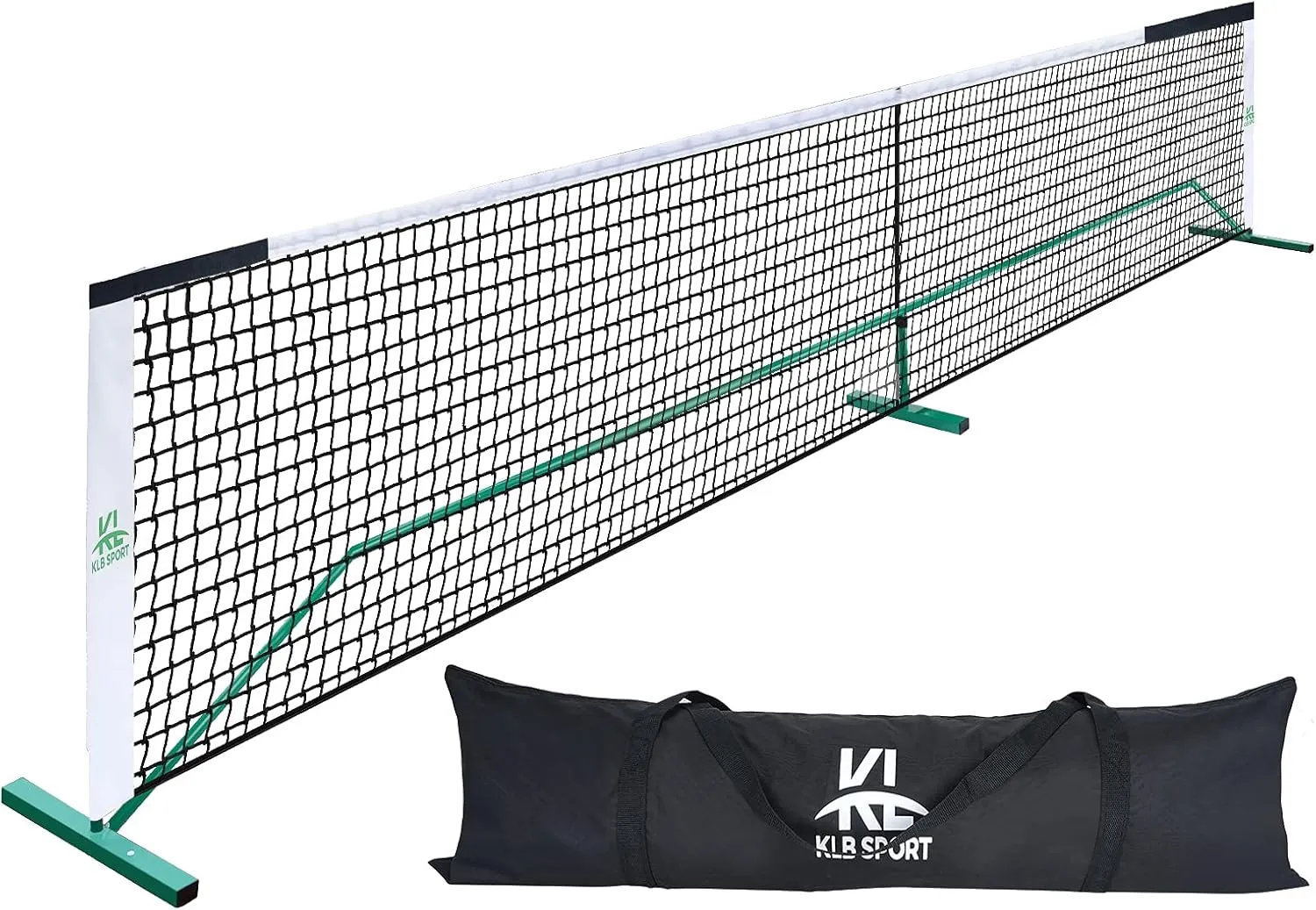 Transform Your Game with 22 FT Pickleball Net, Stable Metal Frame, Quick Setup for Indoor or Outdoor Play, Black and White