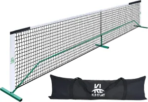 Transform Your Game with 22 FT Pickleball Net, Stable Metal Frame, Quick Setup for Indoor or Outdoor Play, Black and White