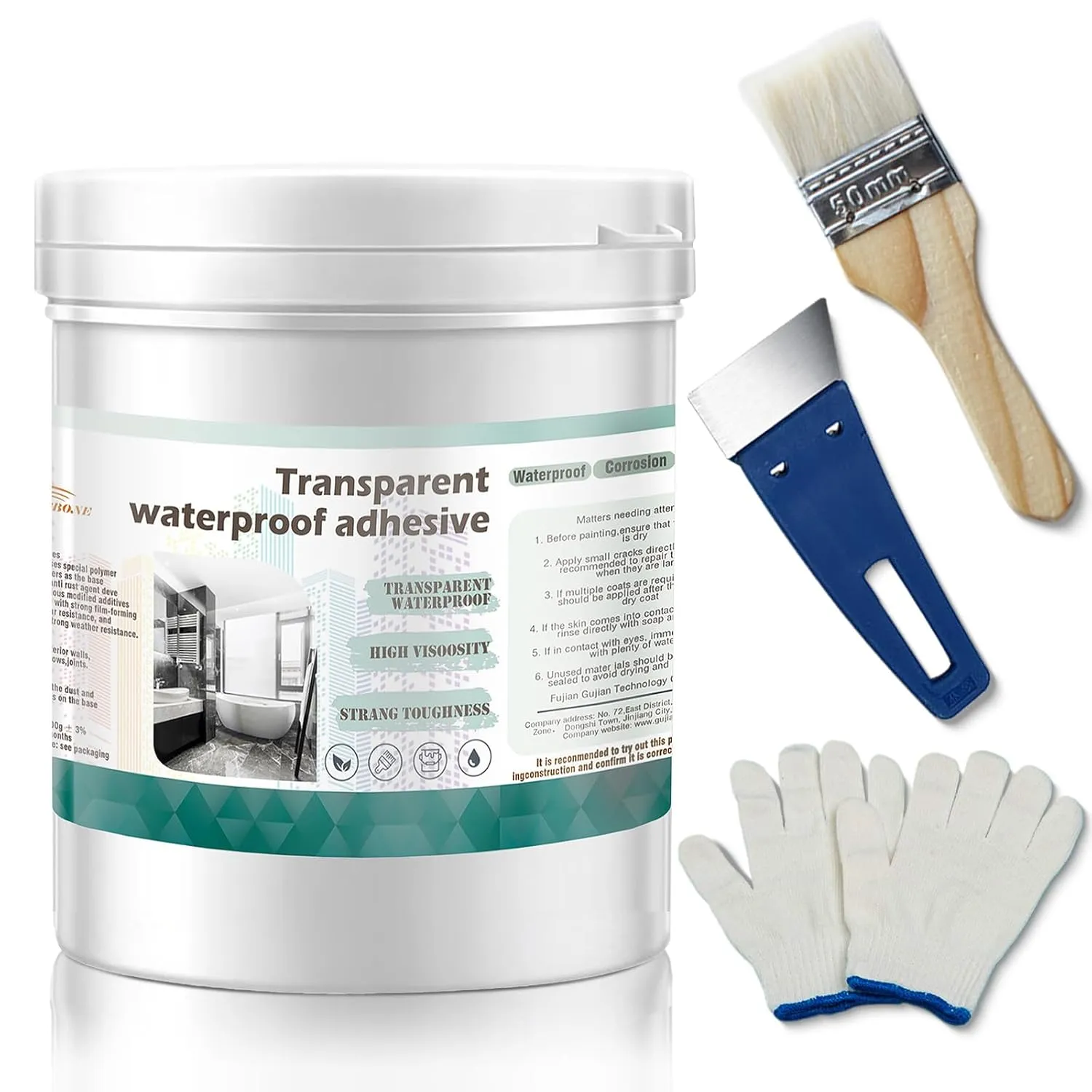 Transparent Waterproof Coating, Invisible WaterproofAgent ，Transparent Waterproof Sealan, Indoor & Outdoor Waterproof Coating (17.5oz.)