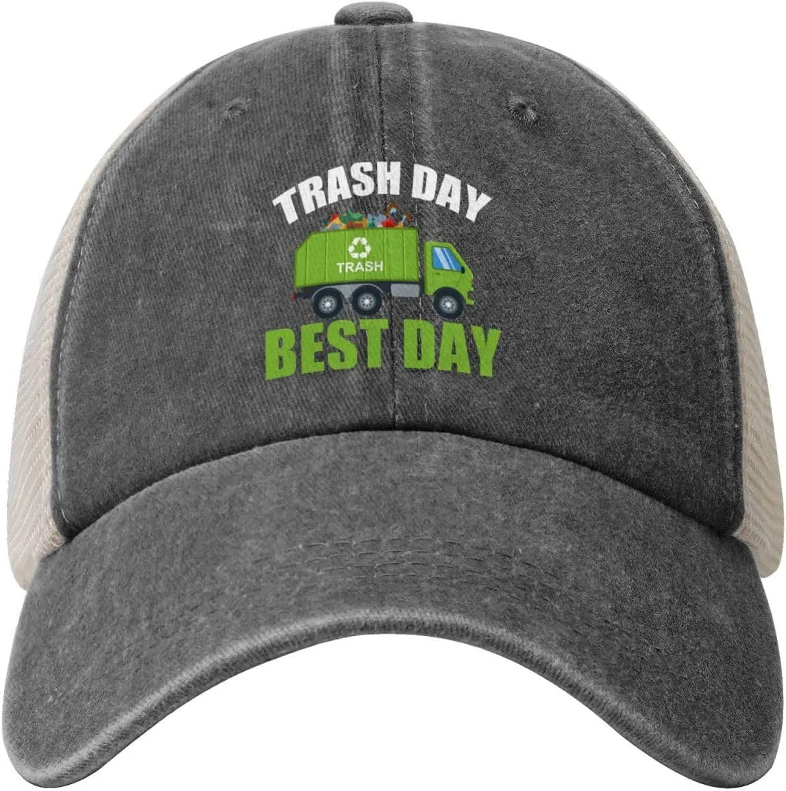 Trash Day Best Day Waste Management Garbage Adjustable Cowboy Mesh Baseball Cap Unisex Outdoor Trucker Hat5 Deep Heather