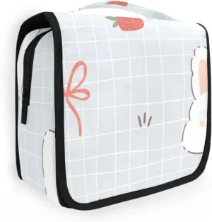 Travel Toiletry Bag Makeup bag Kawaii Hare Rabbit Waterproof Bags with Hanging Hook Foldable Travel Makeup Organizer Cosmetic Bag for Travel Toiletries and Shower Accessories