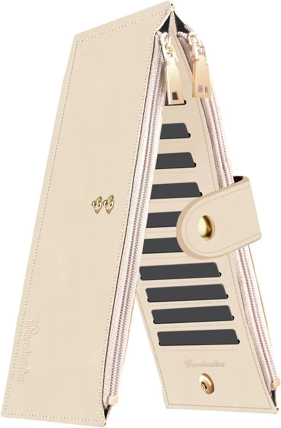 Travelambo Leather Wallets for Women Slim RFID Blocking Bifold Credit Card Holder Wallet