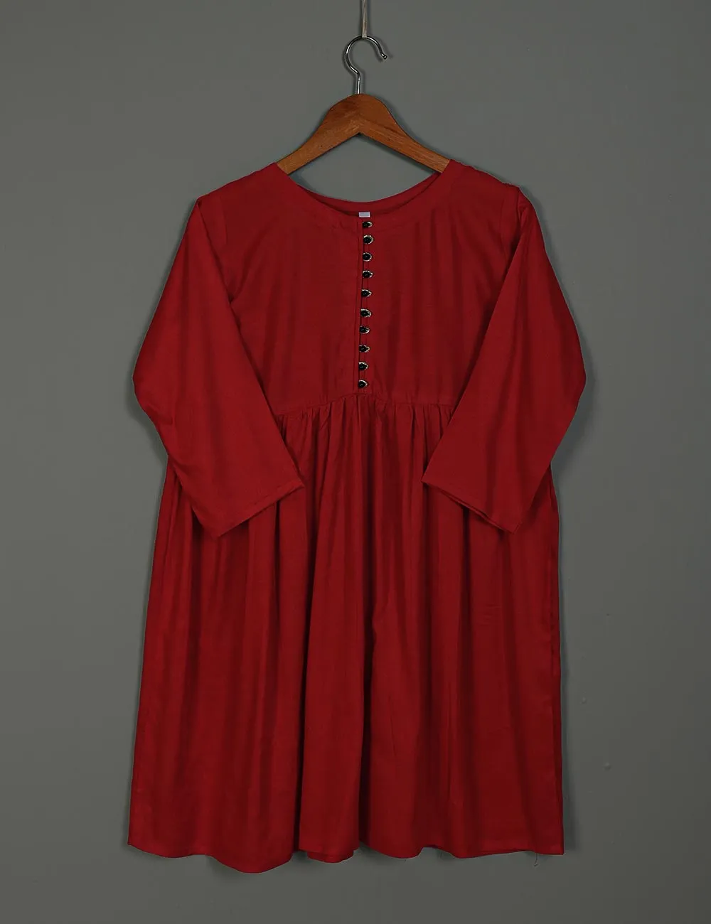 TS-164C-Red - Linen Frock