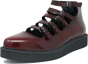 T.U.K Multi-Strap Pointed Mary Jane Creeper